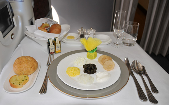 Emirates - First Class - Caviar